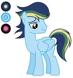 Size: 1864x1976 | Tagged: safe, artist:diamond-chiva, oc, oc only, oc:spectrum dash, pegasus, pony, male, offspring, parent:rainbow dash, parent:soarin', parents:soarindash, reference sheet, simple background, solo, stallion, transparent background