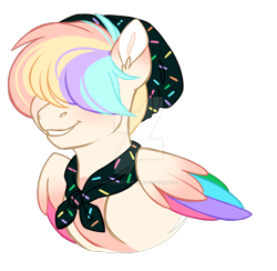 Size: 1024x1001 | Tagged: safe, artist:azure-art-wave, oc, pegasus, pony, bust, colored wings, deviantart watermark, multicolored wings, obtrusive watermark, portrait, simple background, solo, transparent background, watermark, wings