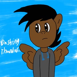 Size: 768x768 | Tagged: safe, artist:dashing thunder, oc, oc:dashing thunder, anthro, pegasus