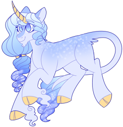 Size: 1174x1207 | Tagged: safe, artist:unicorn-mutual, oc, classical unicorn, pony, unicorn, cloven hooves, colored horn, curved horn, horn, leonine tail, magical lesbian spawn, offspring, parent:princess luna, parent:rarity, parents:rariluna, simple background, solo, transparent background, unshorn fetlocks