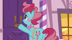 Size: 1280x720 | Tagged: safe, screencap, cup cake, earth pony, pony, student counsel, butt, female, mare, plot, solo