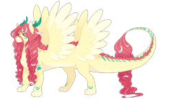 Size: 4300x2500 | Tagged: safe, artist:gigason, oc, draconequus, high res, magical lesbian spawn, offspring, parent:fluttershy, parent:tree hugger, parents:flutterhugger, simple background, solo, transparent background