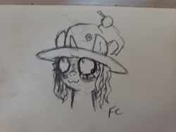 Size: 4032x3024 | Tagged: safe, artist:friendcelestia, oc, oc only, oc:hazel, oc:witch hazel, unicorn, candy, cute, food, gingerbread witch, sketch, solo, traditional art, witch