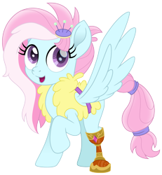 Size: 1388x1500 | Tagged: safe, artist:cloudyglow, kerfuffle, pony, rainbow roadtrip, amputee, female, mare, prosthetic leg, prosthetic limb, prosthetics, simple background, smiling, solo, transparent background, vector