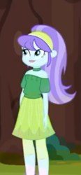 Size: 259x559 | Tagged: safe, screencap, aqua blossom, better together, equestria girls, five lines you need to stand in, clothes, cropped, female, hairband, lipstick, skirt, socks, solo