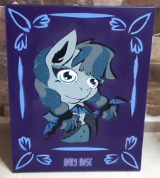 Size: 1852x2061 | Tagged: safe, artist:khaki-cap, inky rose, pegasus, pony, background pony, canvas, frame, goth, gothic, graffiti, text