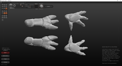 Size: 1920x1040 | Tagged: safe, anthro, changeling, 3d, feet, fingers, hand, palms, sculptris, soles, toes