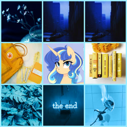 Size: 2000x2000 | Tagged: safe, artist:darlyjay, oc, oc:sterling sentry, pony, unicorn, book, female, fire, flower, mare, moodboard, offspring, parent:flash sentry, parent:twilight sparkle, parents:flashlight, solo