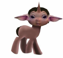 Size: 577x531 | Tagged: safe, artist:samueldavillo, pony, unicorn, baby, baby yoda, crossover, cursed image, ice age, ice age baby, nightmare fuel, not salmon, ponified, star wars, wat