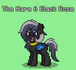 Size: 484x445 | Tagged: safe, oc, oc:black rose, bat pony, pony, bat pony oc, cutie mark, dergunstown, eye color, fangs, pony town