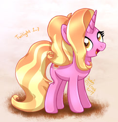 Size: 1180x1220 | Tagged: safe, artist:joakaha, luster dawn, pony, unicorn, the last problem, cute, female, happy, lusterbetes, mare, open mouth, solo