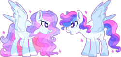 Size: 7788x3708 | Tagged: safe, artist:kurosawakuro, oc, oc only, pegasus, pony, absurd resolution, base used, female, heart eyes, mare, offspring, offspring's offspring, parent:oc:daydreamer, parent:oc:shooting star, parents:oc x oc, simple background, transparent background, wingding eyes