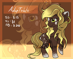 Size: 1280x1024 | Tagged: safe, artist:zobaloba, oc, earth pony, pony, adoptable, adoptableoc, adoption, advertisement, paypal, solo, zoom layer