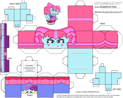 Size: 2979x2354 | Tagged: safe, artist:grapefruitface1, kiwi lollipop, equestria girls, equestria girls series, sunset's backstage pass!, spoiler:eqg series (season 2), arts and crafts, craft, cubeecraft, k-lo, papercraft, printable, solo