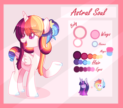 Size: 3428x3000 | Tagged: safe, artist:lazuli, artist:sugaryicecreammlp, oc, oc:astral star, alicorn, pony, base used, female, magical lesbian spawn, mare, offspring, parent:rainbow dash, parent:twilight sparkle, parents:twidash, reference sheet, solo