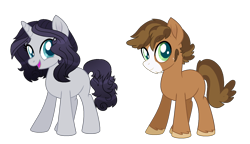 Size: 1676x965 | Tagged: safe, artist:spectrumnightyt, oc, oc only, earth pony, pony, unicorn, base used, female, magical lesbian spawn, male, mare, offspring, parent:applejack, parent:octavia melody, parent:rarity, parent:trouble shoes, parents:raritavia, parents:troublejack, stallion