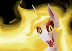 Size: 3508x2480 | Tagged: safe, artist:settop, daybreaker, alicorn, pony, bust, newbie artist training grounds, open mouth, solo