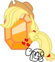 Size: 507x573 | Tagged: safe, artist:casanova-mew, derpibooru import, applejack, applejewel, barely pony related, gem, jewel, literal, pun, simple background, transparent background, watermark