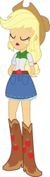 Size: 778x2734 | Tagged: safe, artist:marcorois, applejack, equestria girls, applejack's hat, cowboy hat, hat, solo