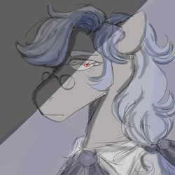 Size: 894x894 | Tagged: safe, artist:unicorn-mutual, oc, oc:moonlight curse, pony, bust, glasses, male, portrait, sketch, solo, stallion