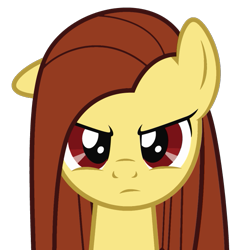 Size: 619x655 | Tagged: safe, artist:theironheart, oc, oc only, oc:iron heart, earth pony, pony, bust, earth pony oc, frown, recolor, simple background, solo, transparent background