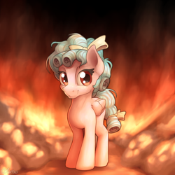 Size: 2000x2000 | Tagged: safe, artist:ohemo, cozy glow, pegasus, pony, school raze, atg 2019, female, filly, newbie artist training grounds, smiling, solo