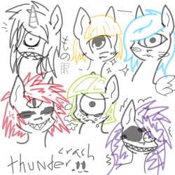 Size: 800x800 | Tagged: safe, artist:thundercrash, oc, cyclops, pony, eyepatch, female, idk, mare, monoeye, siblings, sisters