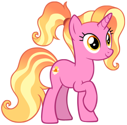 Size: 6497x6415 | Tagged: safe, artist:andoanimalia, luster dawn, pony, unicorn, absurd resolution, cutie mark, female, mare, raised hoof, simple background, smiling, solo, transparent background, vector