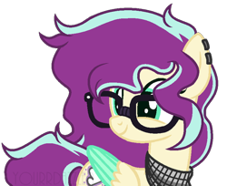 Size: 600x489 | Tagged: safe, artist:yourrdazzle, oc, oc:serenity sound, pegasus, pony, base used, female, glasses, mare, simple background, solo, transparent background, two toned wings, wings