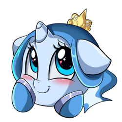 Size: 400x400 | Tagged: safe, artist:pridark, oc, oc:princess argenta, pony, argentina, blushing, chibi, icon, nation ponies, ponified, simple background, transparent background