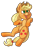 Size: 1100x1500 | Tagged: safe, artist:mimimoo123456789, derpibooru import, applejack, earth pony, pony, beanbrows, cute, eye clipping through hair, eyebrows, female, jackabetes, mare, open mouth, simple background, solo, transparent background