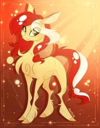 Size: 1376x1766 | Tagged: safe, artist:marbola, oc, oc:colonia, earth pony, pony, smiley face, solo, standing