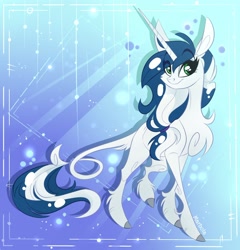 Size: 1716x1789 | Tagged: safe, artist:marbola, oc, oc only, oc:muffinkarton, pony, unicorn, smiley face, solo, standing