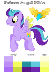 Size: 1320x1828 | Tagged: safe, artist:soarindash10, oc, oc only, pony, color palette, colored wings, cutie mark, next generation, offspring, parent:flash sentry, parent:twilight sparkle, parents:flashlight, pegasus oc, simple background, solo, wings