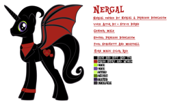 Size: 3840x2360 | Tagged: safe, artist:nathaniel hansen, pony, business suit, cartoon network, clothes, horn, male, nergal, nergal and princess bubblegum, photo, ponified, solo, stallion, steve burns, voice actor, wings