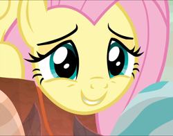 Size: 1200x939 | Tagged: safe, screencap, fluttershy, pegasus, pony, sweet and smoky, close-up, cropped, cute, female, mare, shyabetes, smiling, solo