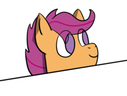 Size: 307x232 | Tagged: safe, scootaloo, pony, simple background, solo, white background