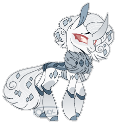 Size: 442x470 | Tagged: safe, artist:owl-clockwork, oc, oc:winter wonderland, changepony, pony, base used, simple background, solo, transparent background