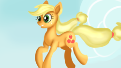 Size: 1280x720 | Tagged: safe, artist:jbond, derpibooru import, applejack, earth pony, pony, jumping, solo