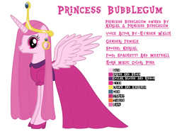 Size: 3320x2512 | Tagged: safe, artist:nathaniel hansen, pony, cartoon network, clothes, crown, dress, ear piercing, earring, female, gem, horn, hynden walch, jewelry, mare, nergal and princess bubblegum, photo, piercing, ponified, princess bubblegum, regalia, shoes, solo, voice actor, wings