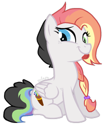 Size: 852x1015 | Tagged: safe, artist:zafara1222, oc, oc:rainbow dazzle, pegasus, pony, base used, female, heterochromia, mare, simple background, solo, tongue out, transparent background