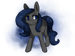 Size: 2732x2048 | Tagged: safe, artist:sacredroses-art, oc, oc only, oc:selenia, earth pony, pony, ethereal mane, female, looking sideways, mare, parent:princess luna, simple background, solo, starry mane, transparent background