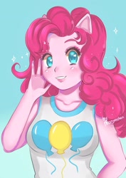 Size: 1527x2160 | Tagged: safe, artist:monyachan, pinkie pie, equestria girls, cute, digital art, fanart, ponied up