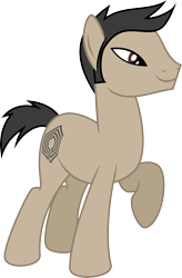 Size: 3000x4576 | Tagged: safe, artist:missbeigepony, pony, maze runner, minho, ponified, raised hoof, simple background, solo, transparent background