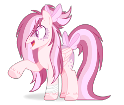 Size: 1925x1629 | Tagged: safe, artist:6-fingers-lover, oc, pegasus, pony, base used, bow, hair bow, male, multiple parents, offspring, parent:big macintosh, parent:rainbow dash, parent:sunset shimmer, parent:twilight sparkle, simple background, solo, stallion, tail bow, transparent background