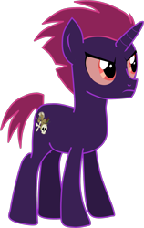 Size: 2507x3960 | Tagged: safe, artist:shadymeadow, oc, oc:nocturne jungle, pony, unicorn, male, oc villain, simple background, solo, teenager, transparent background