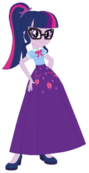 Size: 310x600 | Tagged: safe, artist:cartoonmasterv3, sci-twi, twilight sparkle, better together, equestria girls, base used, clothes, geode of telekinesis, long skirt, magical geodes, skirt, solo
