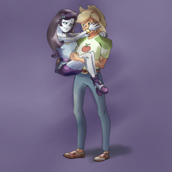 Size: 1280x1280 | Tagged: safe, artist:rarijackforever, applejack, rarity, equestria girls, female, lesbian, rarijack, shipping