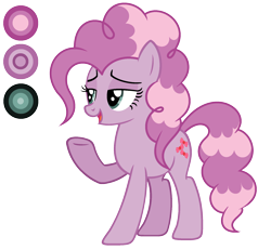 Size: 1940x1792 | Tagged: safe, artist:diamond-chiva, oc, oc:cherry candy, earth pony, pony, female, mare, offspring, parent:pinkie pie, parent:pokey pierce, parents:pokeypie, reference sheet, simple background, solo, transparent background