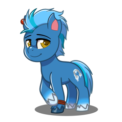 Size: 4093x4093 | Tagged: safe, artist:jcosneverexisted, oc, oc only, oc:ice walker, pony, my little pony: pony life, looking at you, male, simple background, solo, transparent background, unshorn fetlocks